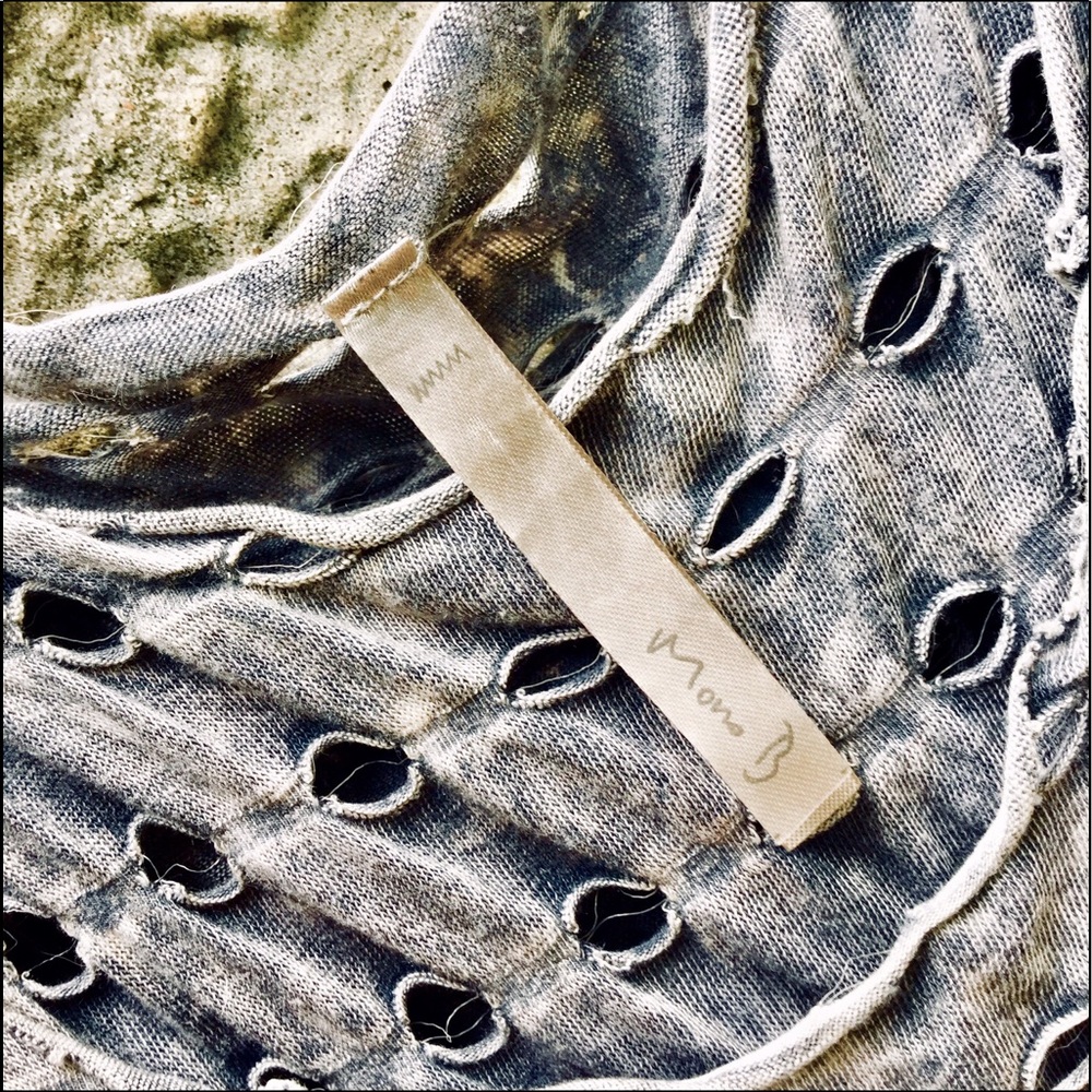 Tank Top Mona B Double Layer Gray Flowy - Picture 3 of 8